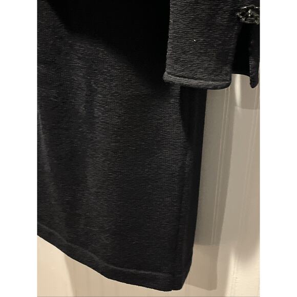 Vtg St John Evening 2pc Skirt Suit Black Santana Knit Button Front Jacket Size 2 - Picture 5 of 8